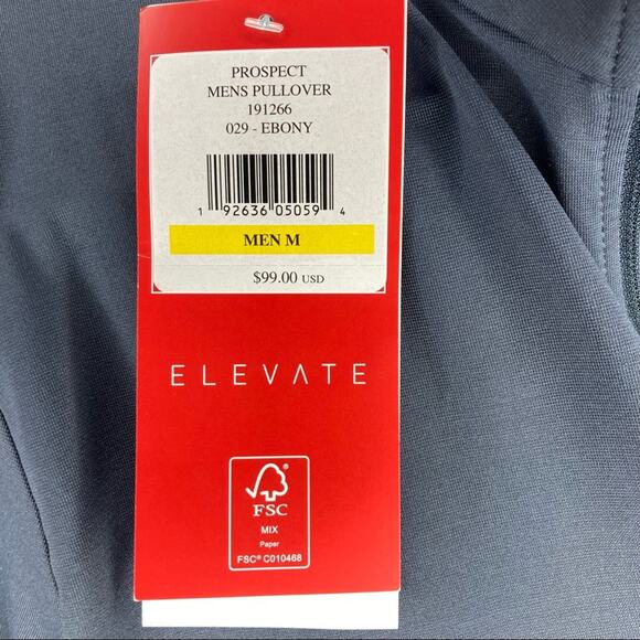 NWT SPYDER Men’s Prospect Pullover Ebony 1/4 Quarter Zip Medium - Picture 5 of 7